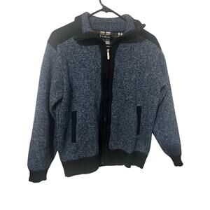 Yeokou Blue Wool Cashmere Cotton Sweater Men’s Size Medium Vintage Style